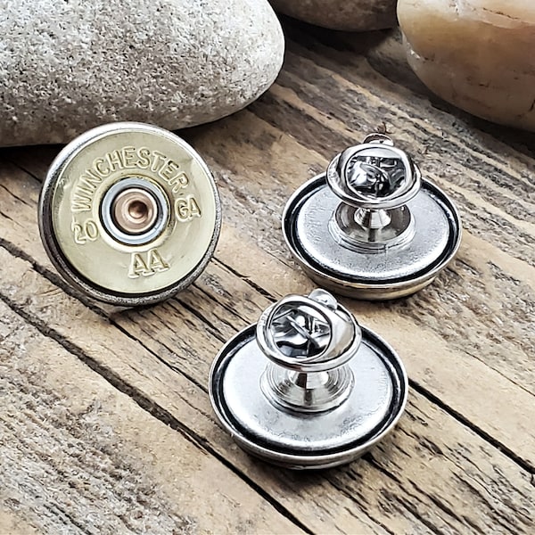 Bullet Tie Tack - Men's Accessories - Gift for Man - 20 Gauge Shotgun Casing Tie Tack / Lapel Pin / Purse/Hat Pin  - Gifts Under 20