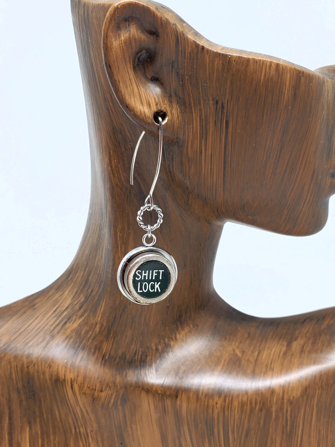 Typewriter Earrings Typewriter Jewelry DARK GREEN Upcycled Etsy