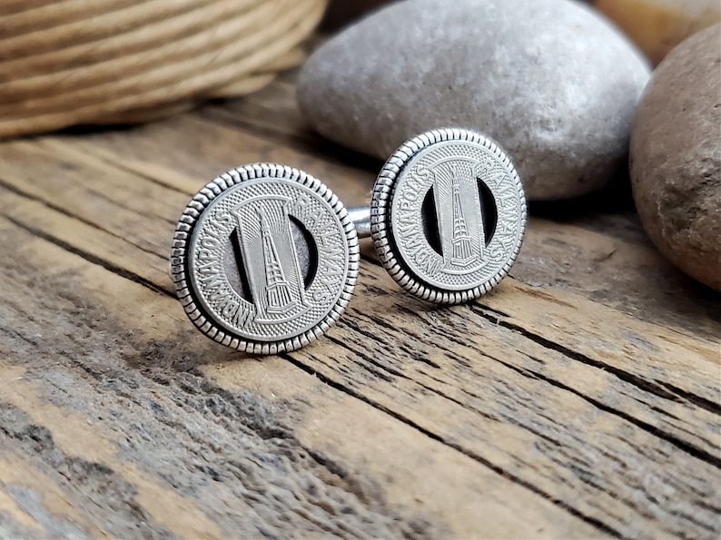 Indiana Coin Jewelry Men/'s Coin Cuff Links Cuff Links Men/'s Fashion Accessories Vintage Indianapolis Railways Men/'s Cuff Links