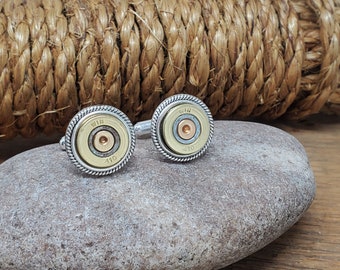 Cuff Links - Men's Suit Accessories - 410 Gauge Shotshell Cufflinks - Bullet Jewelry - Cufflinks for Men - Shotgun Casing Accessories