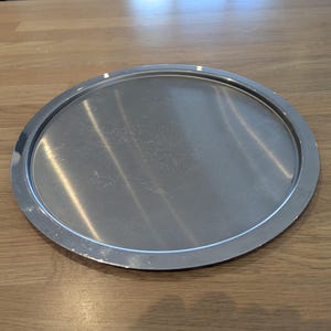 Chichester vintage metal serving tray platter stainless steel mid century Scandinavian style