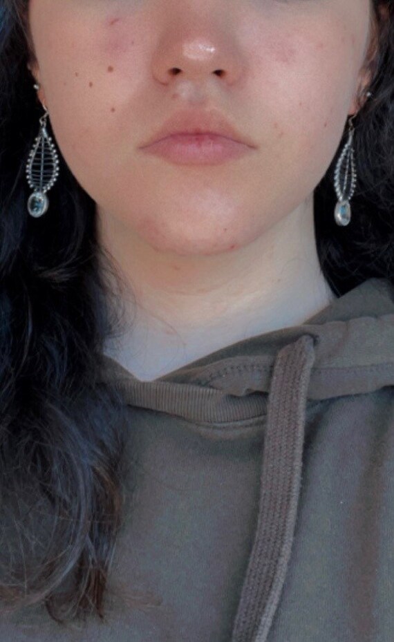 vintage sterling silver gemstone quartz earrings … - image 3