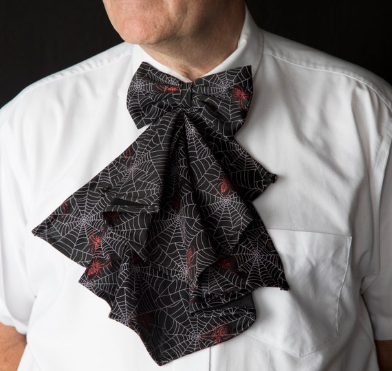Spiderweb Cravat Dracula Necktie Etsy