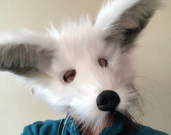 Arctic fox mask, adult or child sizes