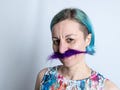 Moustache many colours sticks on