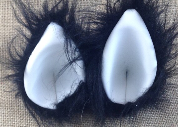 Clip In Pelzigen Ohren Für Schwarze Katze Schwarz Flauschige Pelzohren Ohren Mit Zwei Clips Ausgefallene Kleid Katze Ohren Clip In Den Ohren