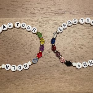 Eras Tour Nola & Eras Tour Indy friendship bracelet -  with gold or silver spacers. Each bead represents an era!