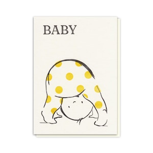 Carte pour nouveau-né typographique | carte nouveau-né | Baby Shower | Non sexiste | Unisexe | Imprimé à la main | Carte souvenir