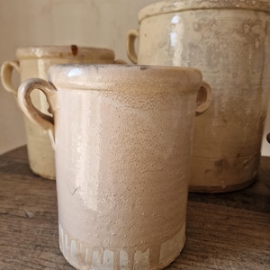 Antique Terracotta Sardine Pot: Puglia Glazed Utensil Holder, Early 1900s