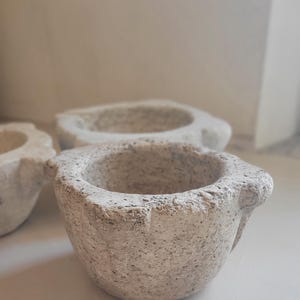 Large Antique Italian Travertine Stone Mortar 1600s