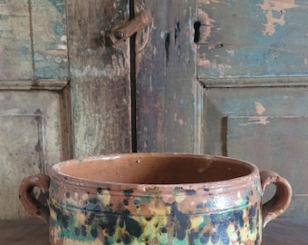 Vintage terrakottakruka i Pugliese-stil - stor