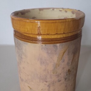 Large Antique Terracotta Pot from Puglia. Confit Pot. Part Glazed. Early 20th Century