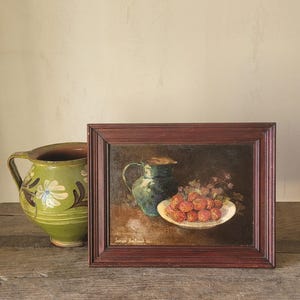 Vintage Still Life French Oil Painting. Signed. Lucien Bailloud. 1936