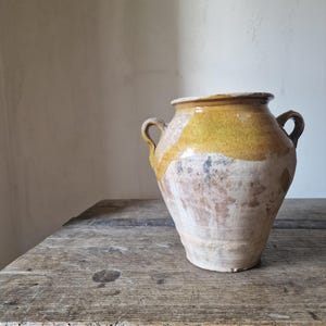 Spanish Terracotta Olive Pot, Antique Ceramic Vase, Earthenware Early 1900s