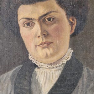 Original Italian Portrait of a Woman on Canvas