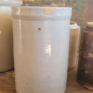 Antique French Stoneware. Confit Pot. Glazed. Stamped Pont des Vernes