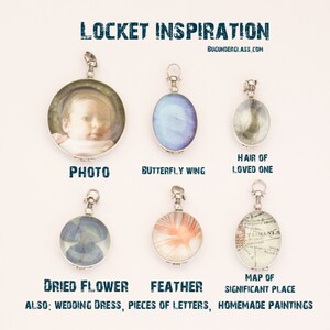 Round Photo Locket Sterling Silver Keepsake Necklace 2 image 8