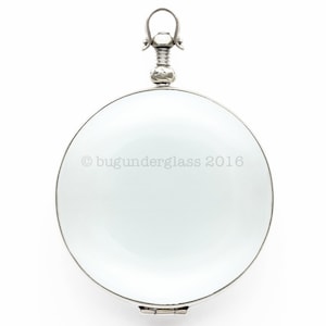 Sterling Silver and Glass Locket Large 1 1/2 inch window #1