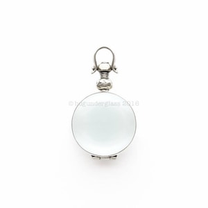Small Round Glass Locket Sterling Silver finding #3