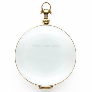 Large Round Brass Gold Colored Picture Locket image 1