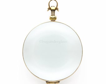 Large Round Brass Gold Colored Picture Locket