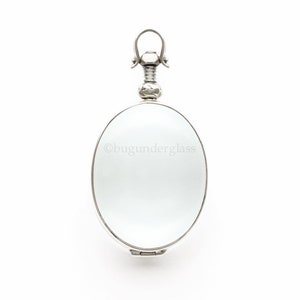 Oval Glass Locket Sterling Silver memento pendant #5