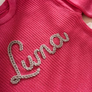 Bespoke Baby jumper | Embroidered Children Sweatshirt, Customized Baby Gifts, Knit Sweater Toddler, Custom Baby Sweater with Name