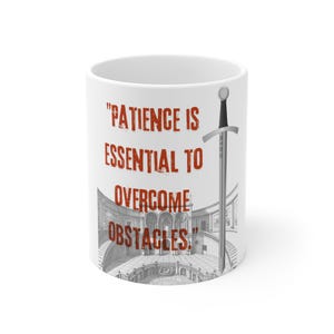 Inspirational Quote Mug, Patience, Motivational Coffee Cup, Gift for Friends, Office Decor, Encouragement