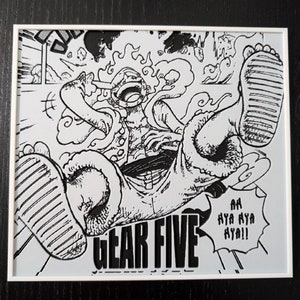 Luffy Gear Five 3D Art | Perfect Gift for One Piece Fans, Wall or Desk Display