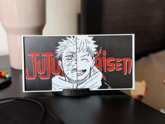 Jujutsu Kaisen Yuji Itadori 3D Printed Art | Dual Perspective Design