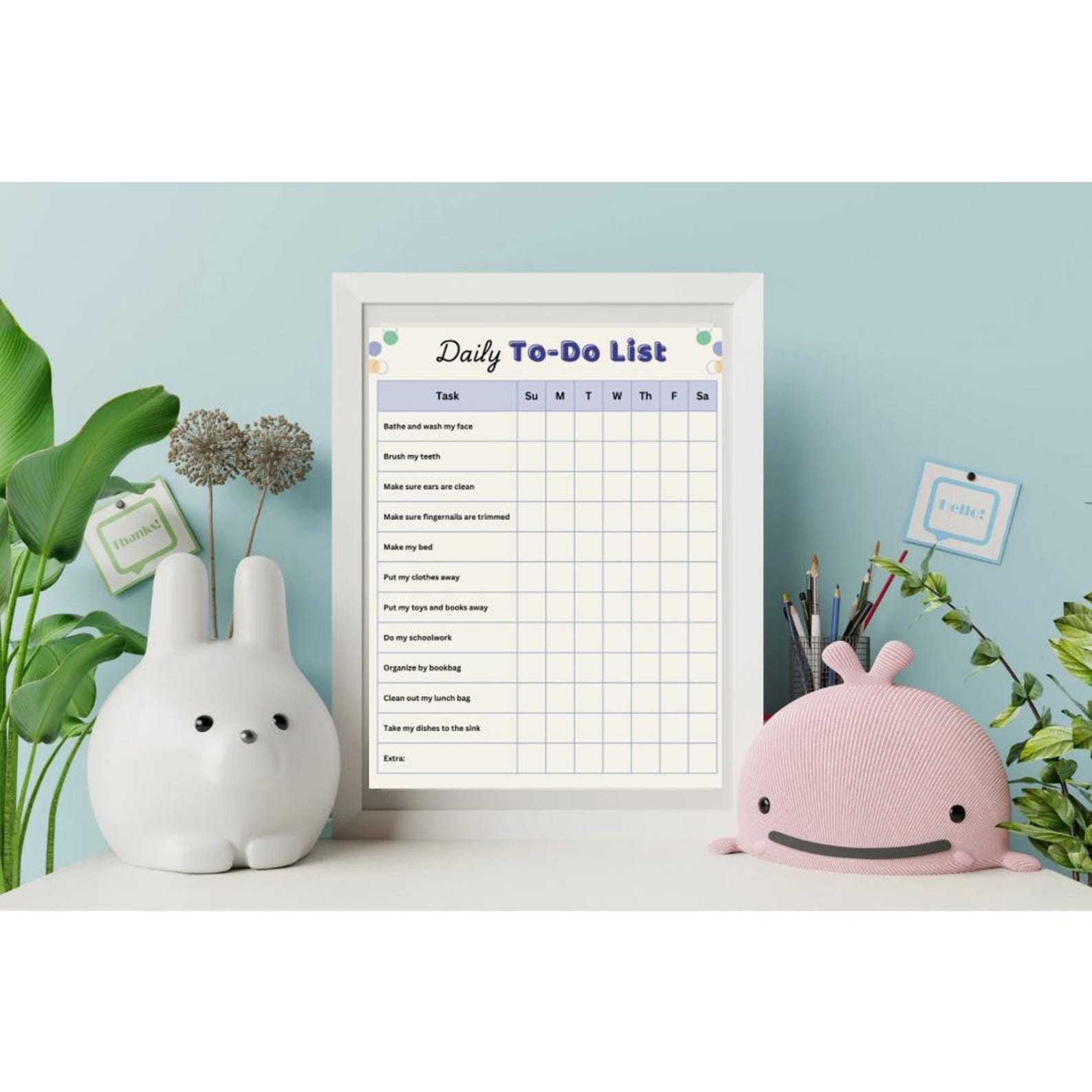 Printable Kids To-do List Activity Chart - Etsy