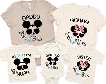 I’m Twodles Shirt | 2nd Birthday Shirt | Second Birthday Boy | Mickey Birthday Party | Matching Family Birthday Shirt, Personalization Tee