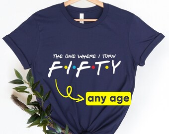 Custom Friends Birthday Theme Shirt, The One Where I Turn Fifty Sixty Forty Thirty sweatshirt, 30th 40th 50th 60th 70th Birthday Gift