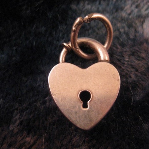 Sterling Heart Padlock Charm Walter Lampl