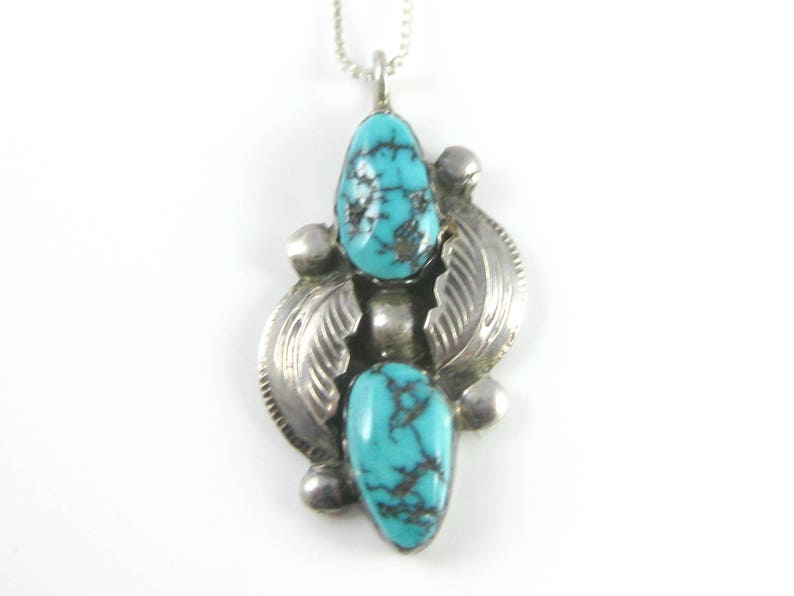 Jahrgang Navajo Simplicio Zwei Stein Feder Flugel Sterling Etsy