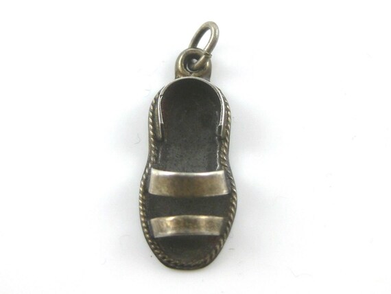 Vintage Flip Flop Sterling Silver Beach Sandal 3D
