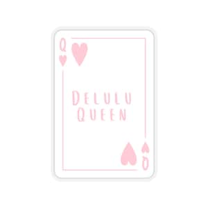 Reigning Delulu Queen Stickers with Hearts