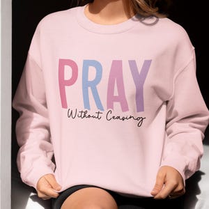 Módlcie się nieustannie Hebrajczyków 11:1 Bluza Krzyż Bluza Dobre Nowiny Rzymian 15 13 Bluza Bądź Światłem Bluza z kapturem Damska bluza z kapturem Modlitwa