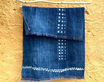 Authentic Indigo Cloth: Handwoven West African Textile, Premium