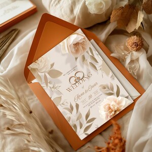 Wedding Invitation Template For Wedding Boho Invitation Template Floral Wedding
