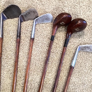 Antique Hickory Shaft Junior Golf Club Set: Collectible Golf Antiques- 041