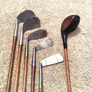 Vintage Ladies Hickory Golf Club Set: Restored Playable Clubs - 060