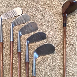 Ladies Hickory Golf Club Set: Restored Lady Diana Irons and Wood-062