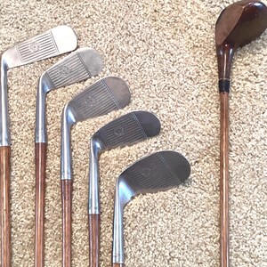 Restored Ladies Hickory Golf Club Set – Lady Diana Irons, Wood