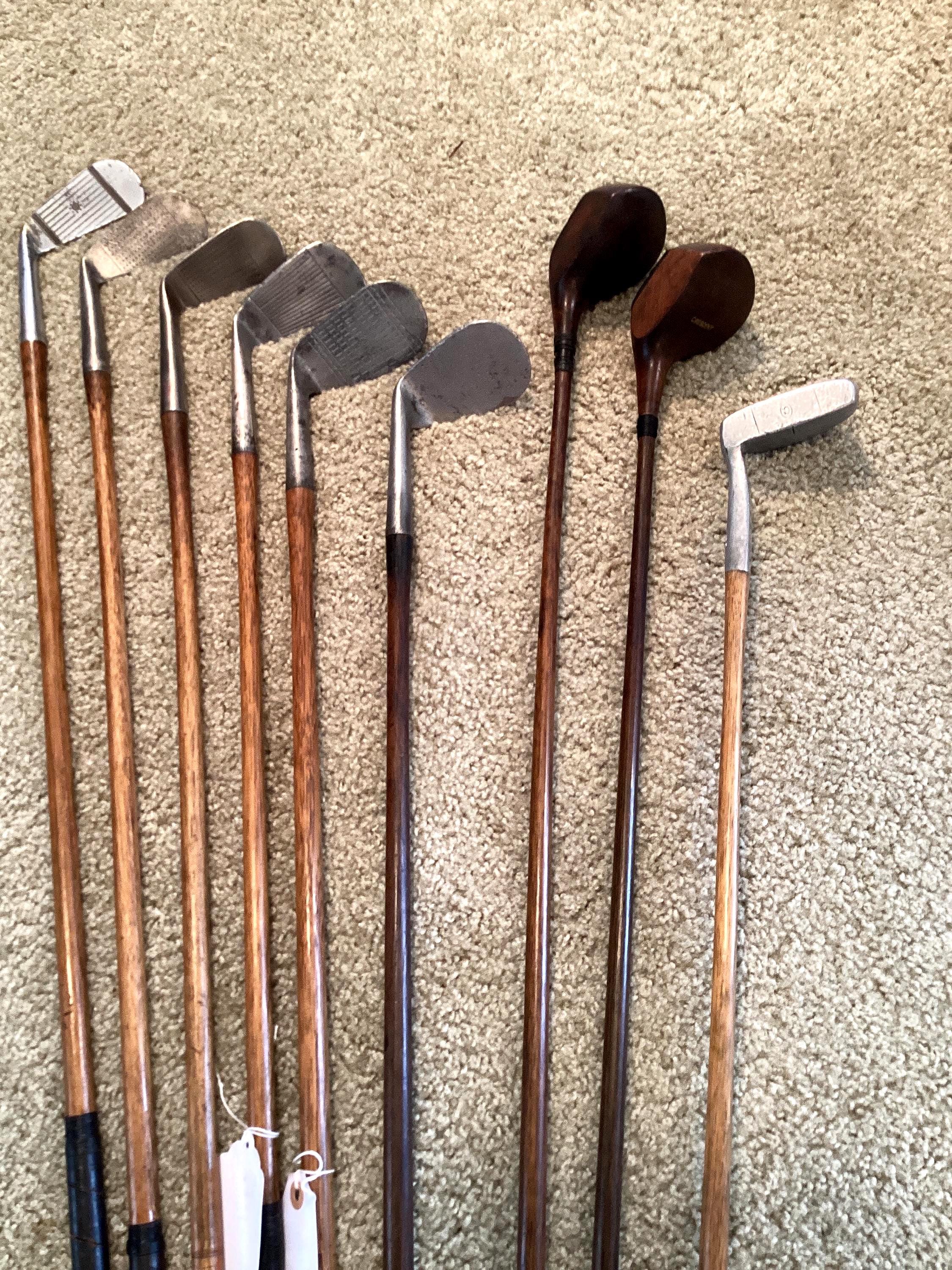 アンティーク　ヴィンテージ　ゴルフクラブ　ヒッコリーシャフト　2本セット ヒッコリーゴルフクラブ