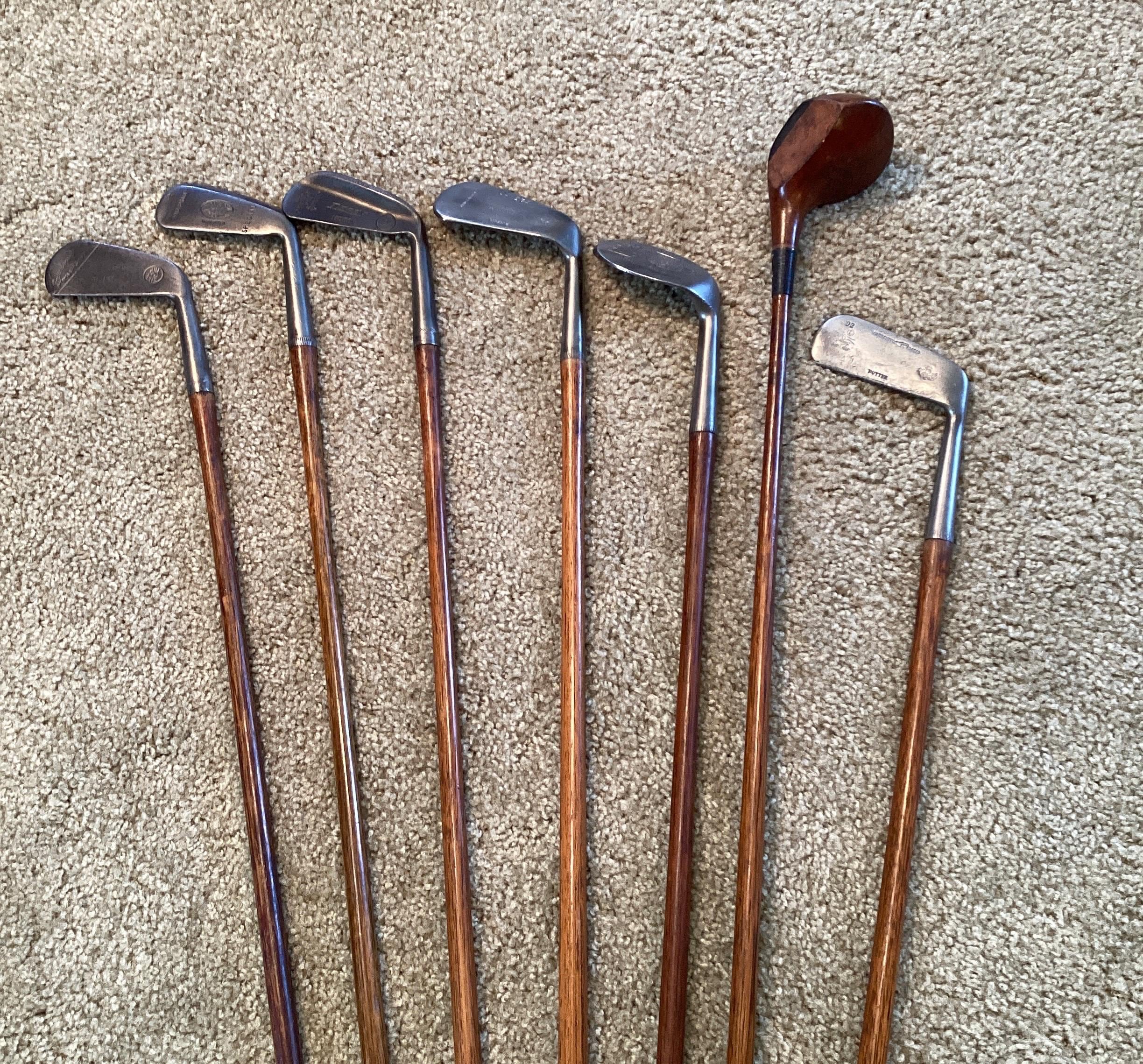 アンティーク　ヴィンテージ　ゴルフクラブ　ヒッコリーシャフト　2本セット スコットランド アンティーク ゴルフクラブ フォーガン セント