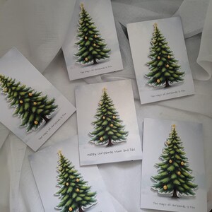 Personalised Light Up Christmas Card: LED Light Up Tree, Custom Luxury Holiday Greeting, Xmas keepsake gift