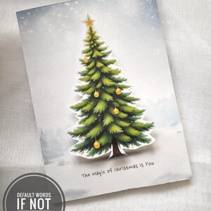 Personalised Light Up Christmas Card: LED Light Up Tree, Custom Luxury Holiday Greeting, Xmas keepsake gift