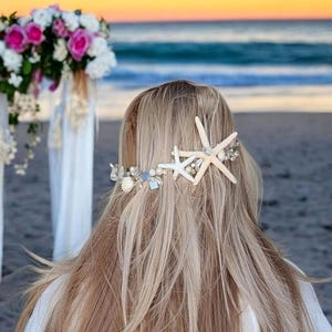 Seashell Mermaid Crown: Starfish Tiara, Beach Wedding Headpiece