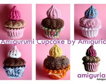 AMIGURUMI CUPCAKE by Amiguria - PDF of crochet pattern